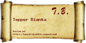 Tepper Bianka névjegykártya